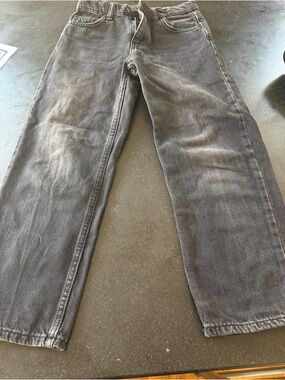 Zara Girl’s  Straight Leg Jeans in Washed Black. Size 9